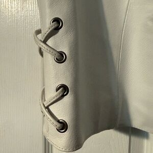 Vintage Wilsons Leather White Lace-Up Vest